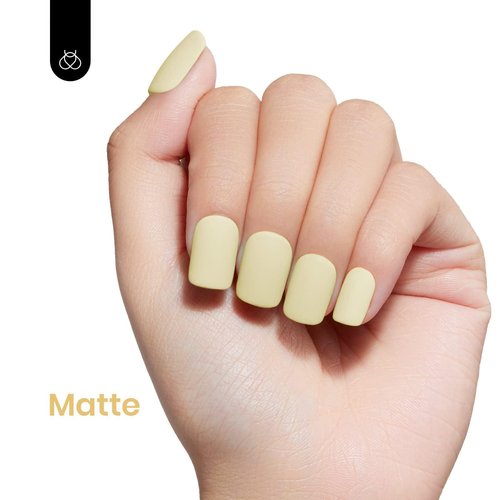 Beetles Pastel Yellow Gel Polish - Lemon Cheese 15ML/0.51Fl Oz, Yellow Gel Nail Polish, Soak Off UV LED Lamp Pastel Nails Art, Long-Lasting Manicure Salon DIY Home Easter Spring Nails