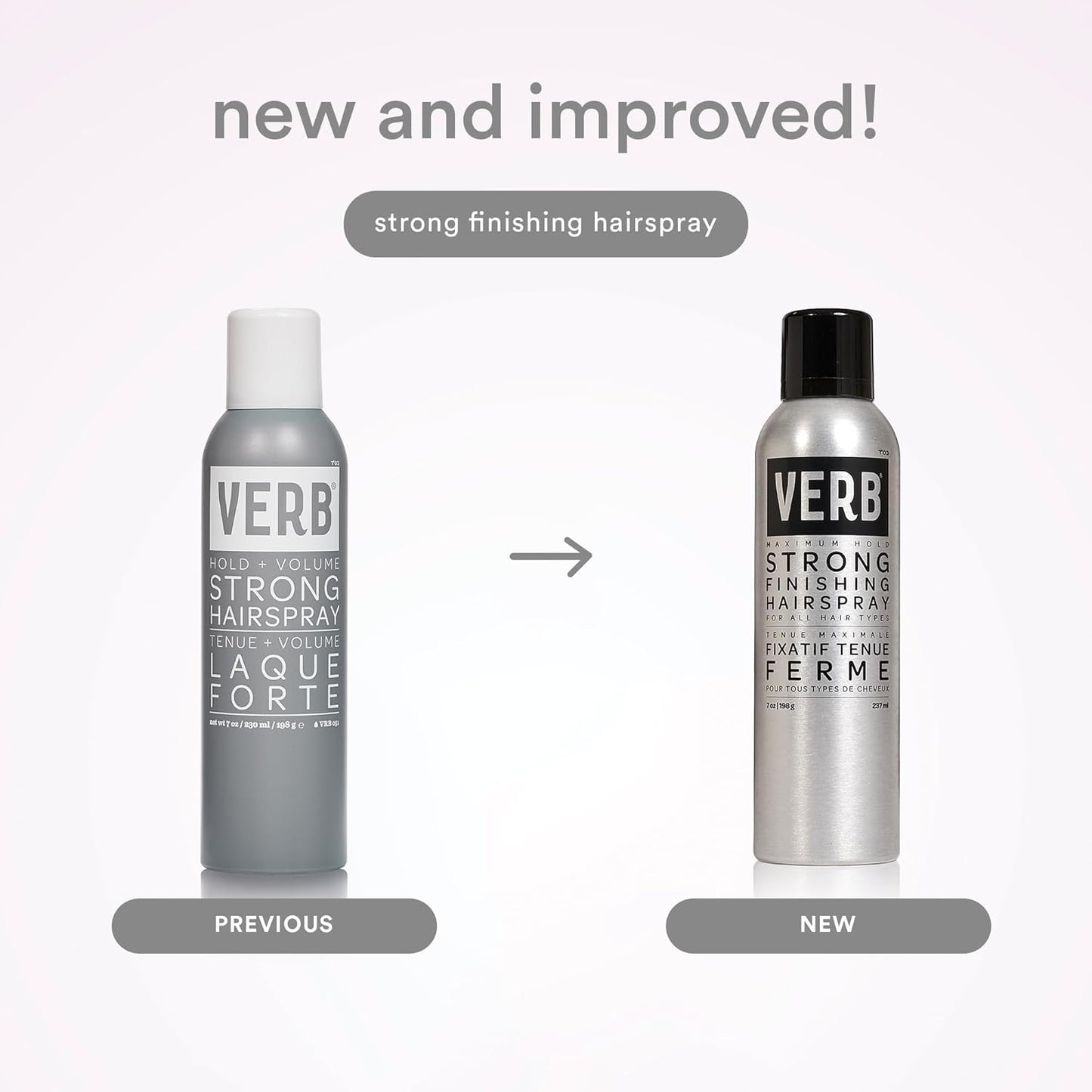 VERB Strong Finishing Hairspray - Firm Hold & Humidity Resistant - 7 oz with Warm Floral Scent