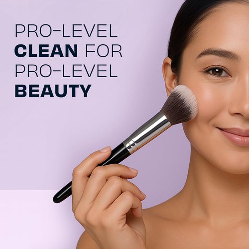 Original Rose Makeup Brush Cleaner - Quick-Drying, Rinse-Free Formula - 16 oz for Stubborn Waterproof Makeup