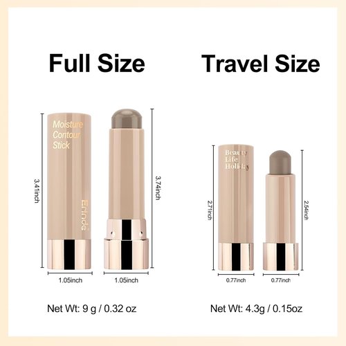 Erinde Cool Toned Contour Stick - Large Capacity Grey Brown Cream for Fair Skin | Waterproof & Long Lasting