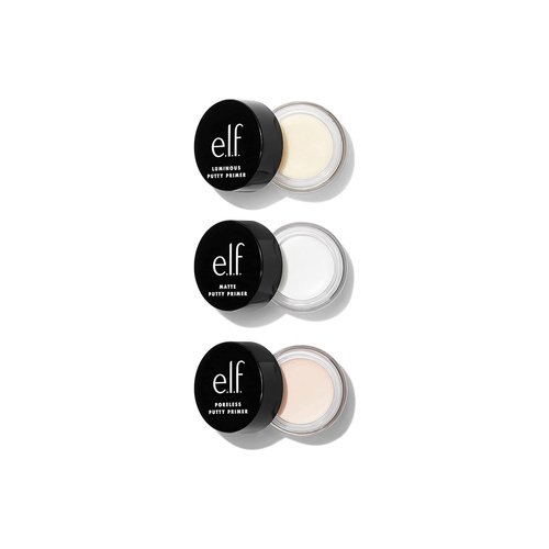 e.l.f. Cosmetics Putty Primer Trio - Poreless, Matte & Luminous Finish | Travel Size 0.14 Oz Each