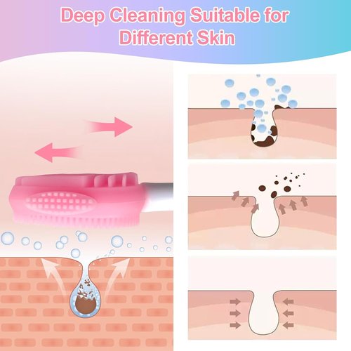 MUIIGOOD Silicone Face Scrubber - Exfoliating Brush for Cleansing & Mask Application | Blackhead Removal Tool