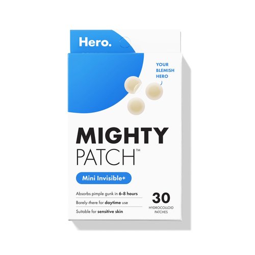 Mighty Patch Mini Invisible+ Patches - X-Small Daytime Hydrocolloid Acne Pimple Patches for Covering Zits & Blemishes, Blends Into Skin & Barely There (30 Count, 10mm Patch)