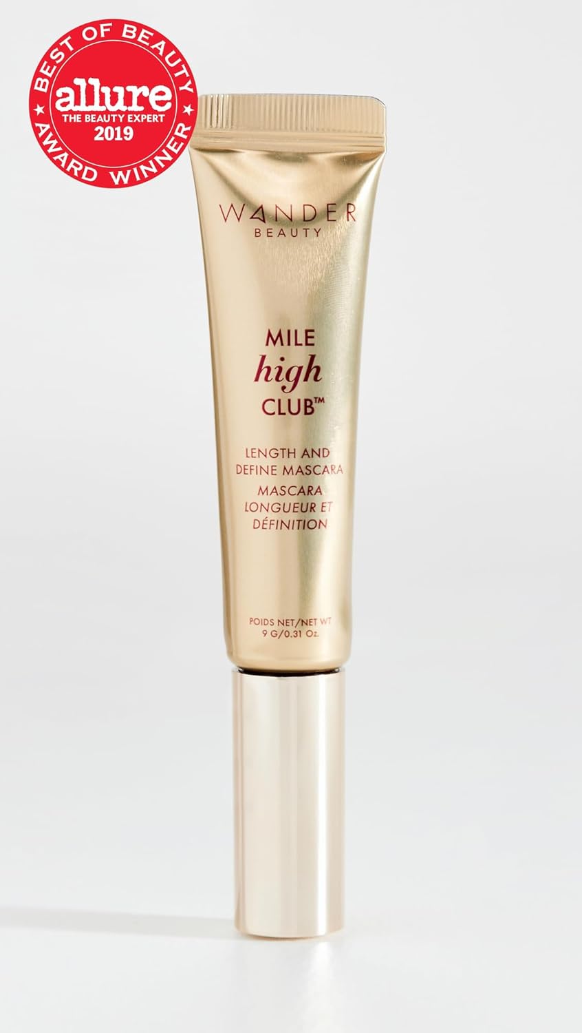 Wander Beauty Mile High Club Mascara - Smudge-Proof, Lengthening Formula with Castor Oil - 0.31 fl oz