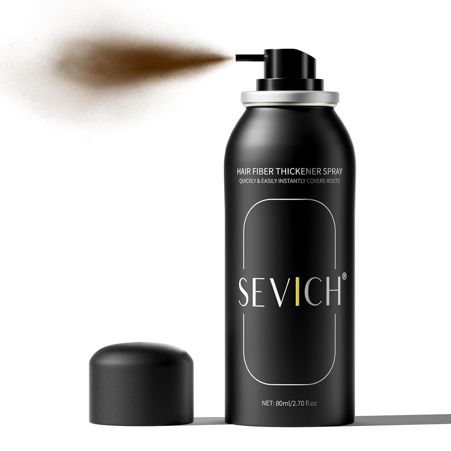 Sevich Hair Fiber Spray - Instant Hair Thickening Solution for Men & Women | Waterproof Dark Brown 80ml