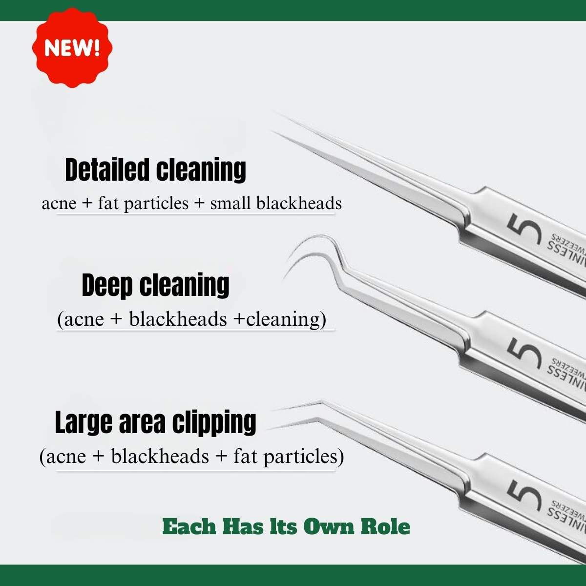 xwxwseui Usiveinborn Blackhead Remover Upgraded, Usiveinborn Blackhead Tweezers, Professional Upgraded Facial Blackhead Remover Tweezers, Blackhead Remover Tools Sets (A5-Rose-Gold-8pcs)