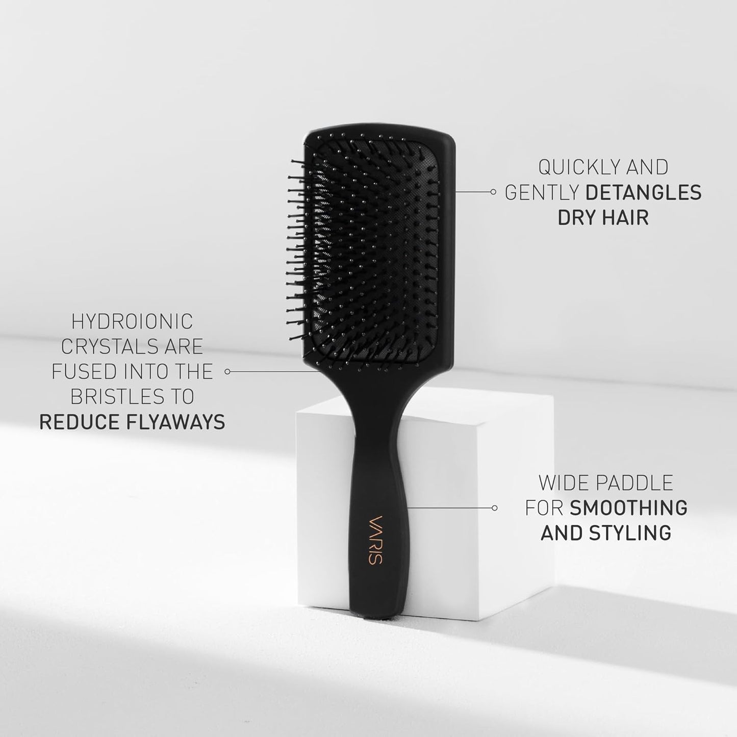 VARIS Paddle Brush - Professional Detangling Tool for Smooth, Frizz-Free Hair | Ideal for All Hair Types