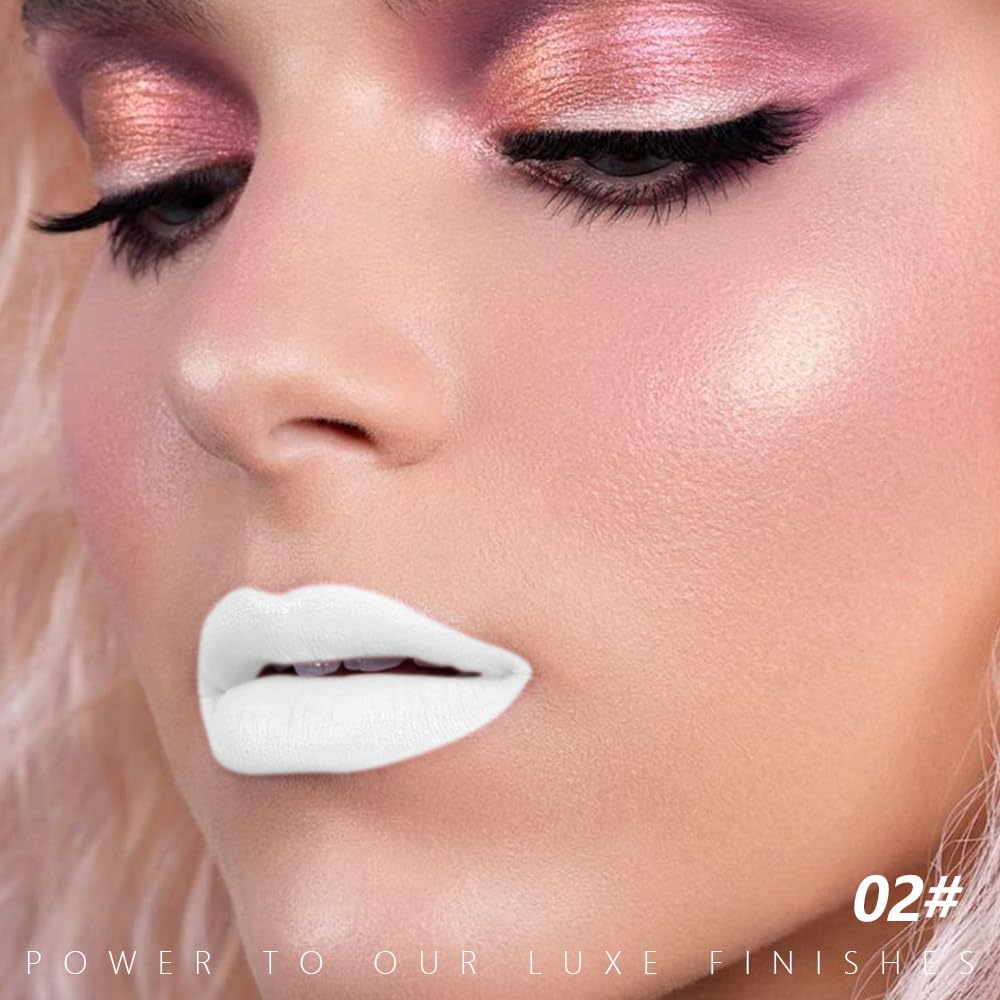 Skiennix White Cream Matte Lipstick - Longwear Velvet Lip Color for Women | Waterproof Multi-Use Stick