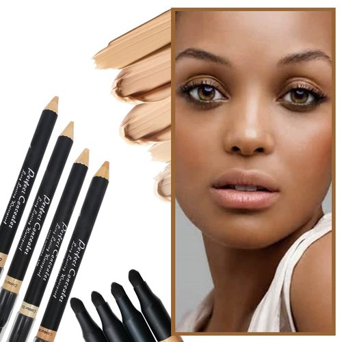 AKARY Concealer Pencil - 2-in-1 Dual-Sided Eyebrow & Face Highlighter Stick | Waterproof for Dark Circles & Acne Marks - Soft Skin Tone