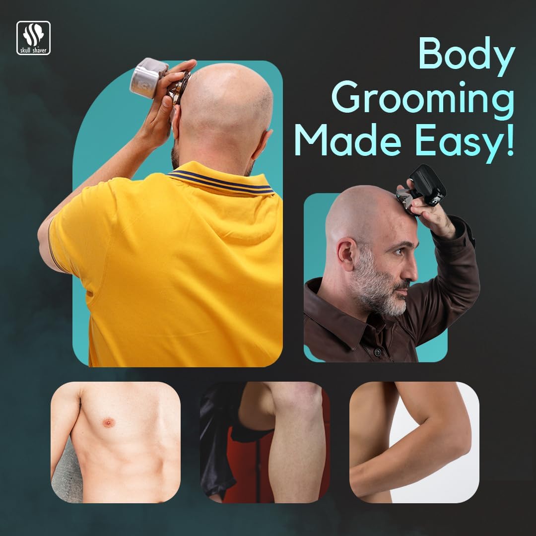 Skull Shaver - Pitbull Platinum PRO PX5 Head & Face Shaver - Includes Bonus Blade for Precision Shaving