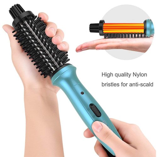 Phoebe Mini Curling Iron - 3/4 Inch Dual Voltage Ceramic Tourmaline Curler Brush | Travel-Friendly Design