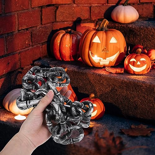 IMIKEYA Halloween Chains: 3.2 Feet Plastic Chains Props Costume Chain Halloween Decoration Prison Chain Cosplay Chain Links Halloween Props for Halloween Party Decorations