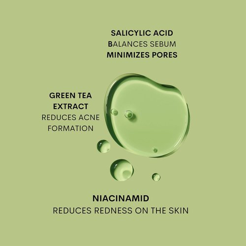 Salicylic Acid BHA Toner - Acne & Blackhead Control with Niacinamide & Green Tea | 6.76 fl. oz for Oily Skin