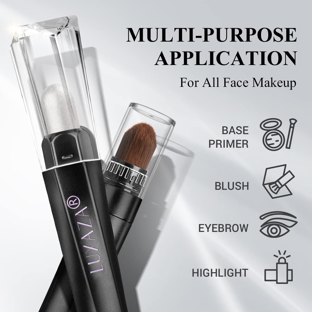 Cream Single Eyeshadow Stick with Blending Brush, Hypoallergenic Eye Shadow Sticks Makeup, Pro Waterproof & Long Lasting Eye Brightener Stick, Eyeshadow Pencil Crayon Shimmer #74