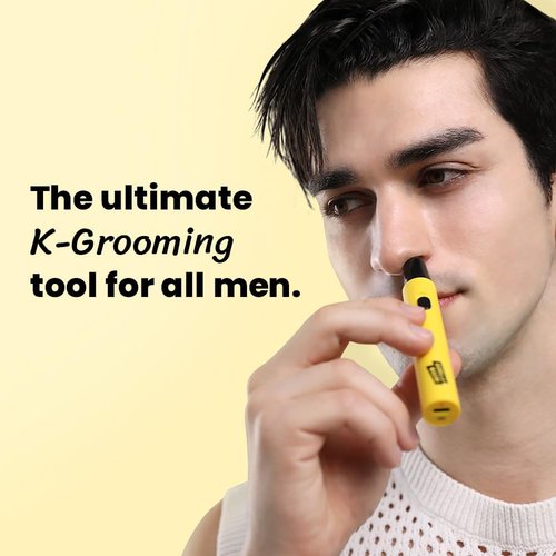 Gorilla Technique Nose Ear Hair Trimmer for Men, 10,000RPM 2 in 1 Nose & Eyebrow, USB-C Rechargeable Battery, Waterproof Heads, Korean, 2 Heads