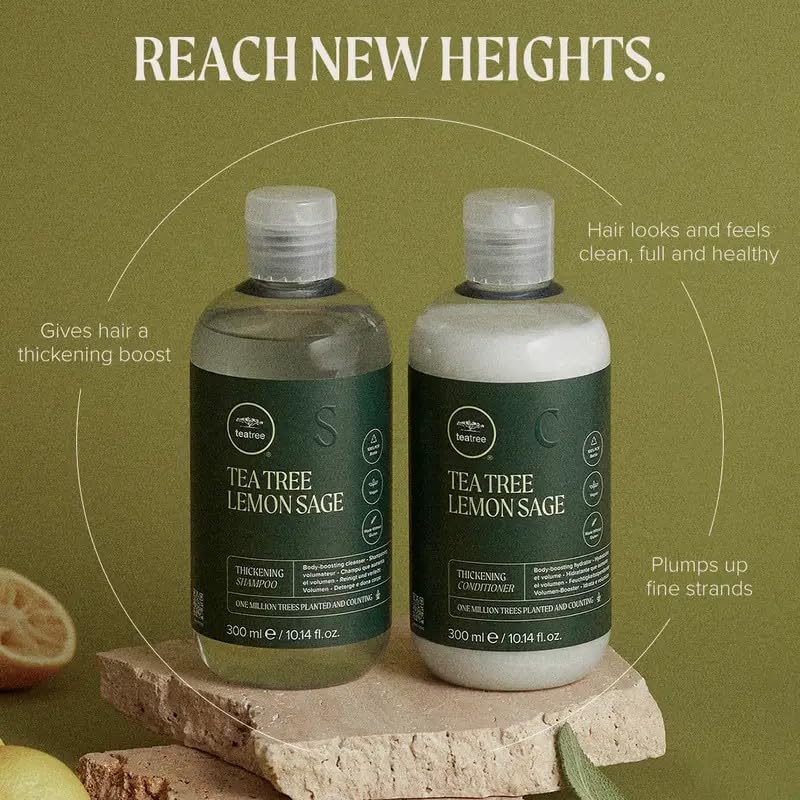 Skiennix Tea Tree Lemon Sage Thickening Conditioner - Boosts Volume & Body for Fine Hair