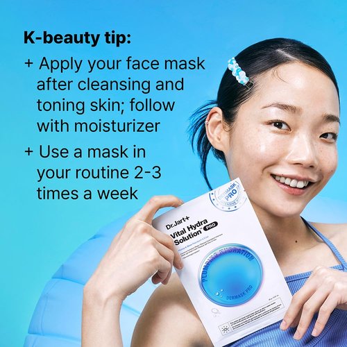Dr.Jart+ Dermask Vital Hydra Solution | Hydrating Korean Face Mask with Hyaluronic Acid for Radiant Skin