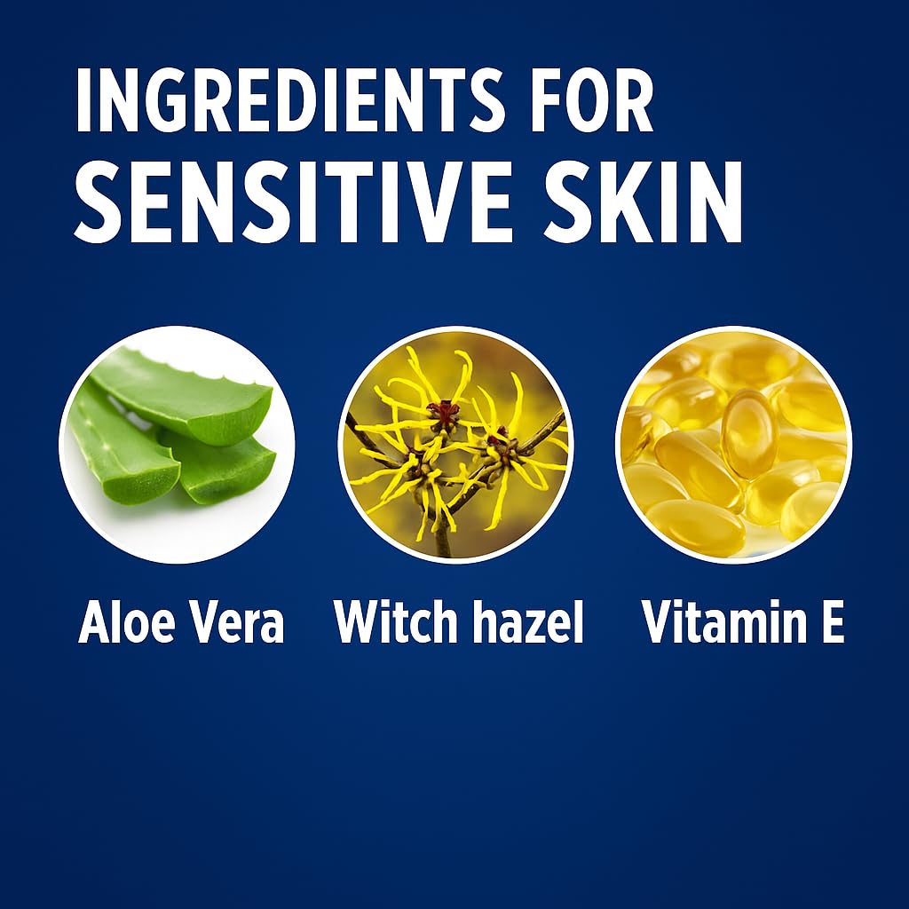 Skiennix Fragrance-Free Shaving Gel - Sensitive Skin Protection, Hydrating Aloe Formula, 7 oz