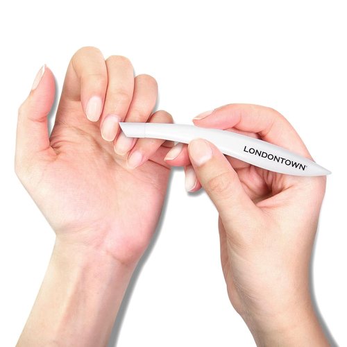 LONDONTOWN Cuticle Pusher Tool - Professional Grade Plastic with Rubber Finish Tip | Precision Manicure Stick