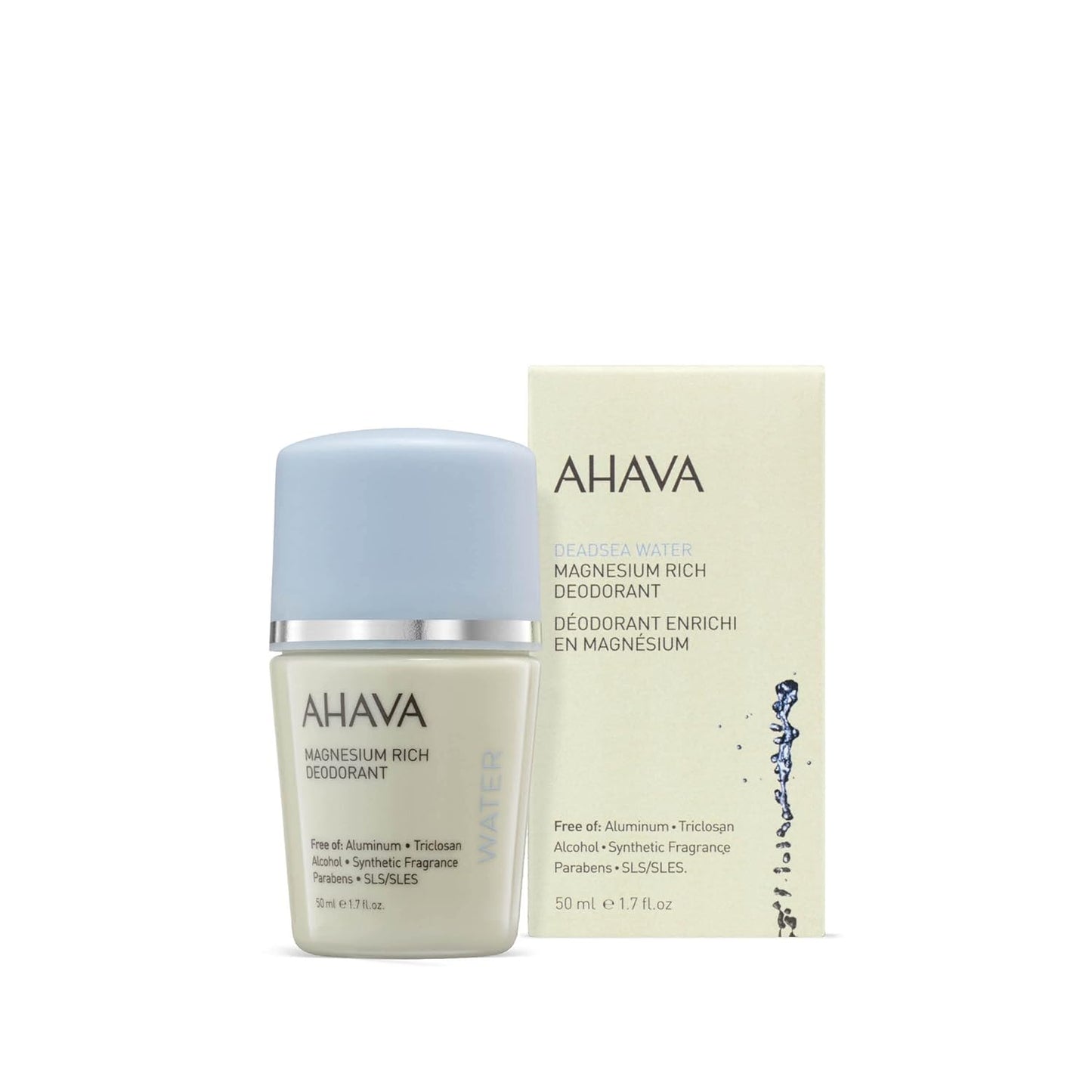 AHAVA Dead Sea Water Deodorant - Magnesium-Rich Formula for Sweat & Odor Control | 1.7 Fl. Oz, Sensitive Skin Friendly