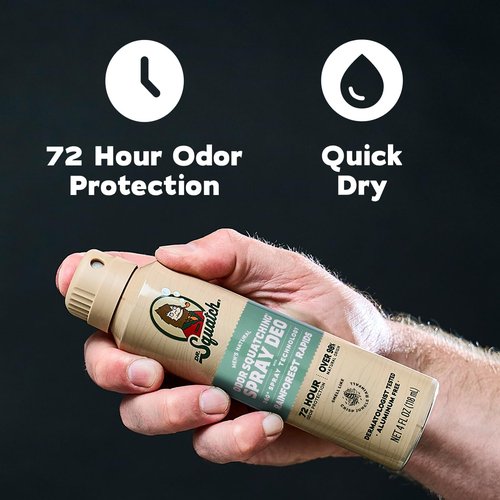 Dr. Squatch Natural Men's Deodorant - Quick-Dry, Aluminum-Free, Dermatologist-Tested | Fresh Falls & Rainforest Rapids, 4oz (2-Pack)
