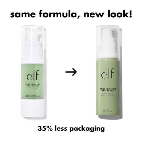 e.l.f. Tone Adjusting Face Primer - Neutralizes Uneven Skin Tones & Redness | Vegan & Cruelty-Free, Large