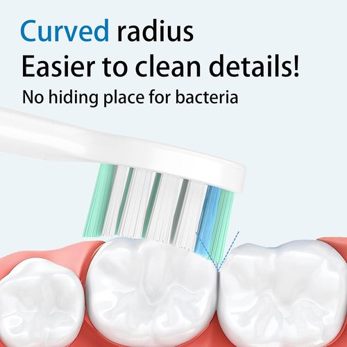 Philips Sonicare Toothbrush Replacement Heads - 12 Pack for Click-On Handles | White Color