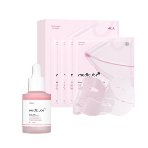 Medicube Salmon DNA PDRN Duo - Collagen Jelly Gel Mask & Pink Peptide Serum (4 Pack)