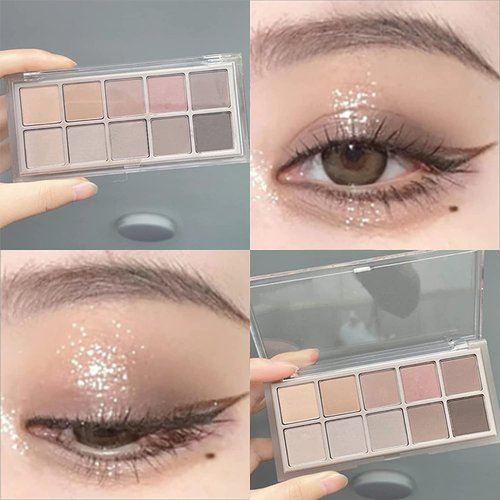 Erinde Matte Eyeshadow Palette - 10 Stunning Colors | Ultra-Blendable, Long-Lasting Shades for Mature Skin
