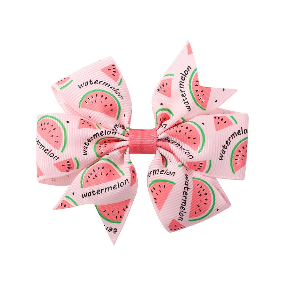 Watermelon Bow Hair Clips Pin Girls Fruit Hair Bowknot Watermelon Hairclips BBG22 (Set-G)