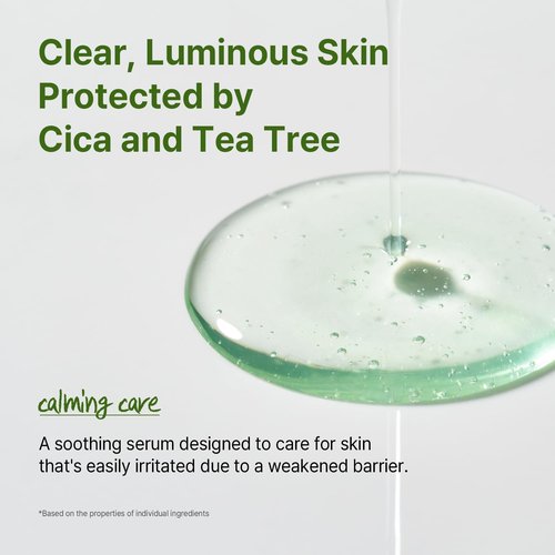 AVCA Cica Tea Tree Calming Serum - Soothing Redness & Blemish Control for Sensitive Skin | 100ml (3.38 fl. oz)