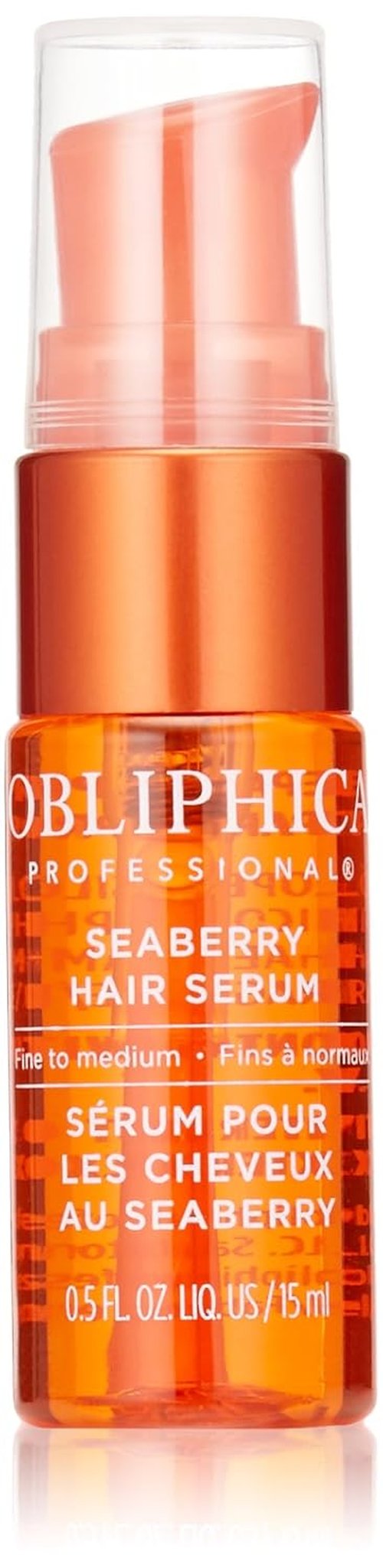 Obliphica Seaberry Leave-In Hair Serum - Nourishing Formula for Frizz-Free, Healthy Hair - 0.5 Fl Oz