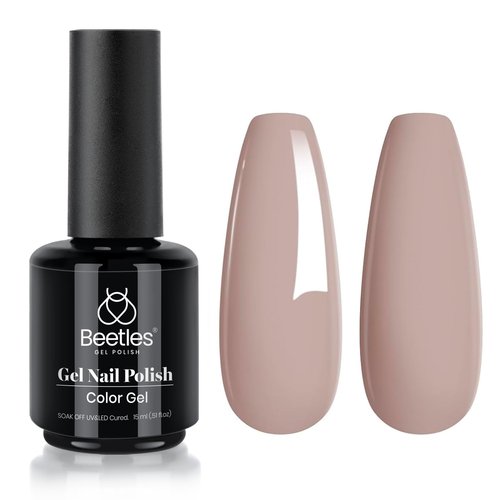 Beetles Nude Gel Nail Polish, 1pc 15ml Neutral Grey Taupe Spring Gel Polish Soak Off U V LED Nail Lamp Nail Art Manicure Salon DIY Home