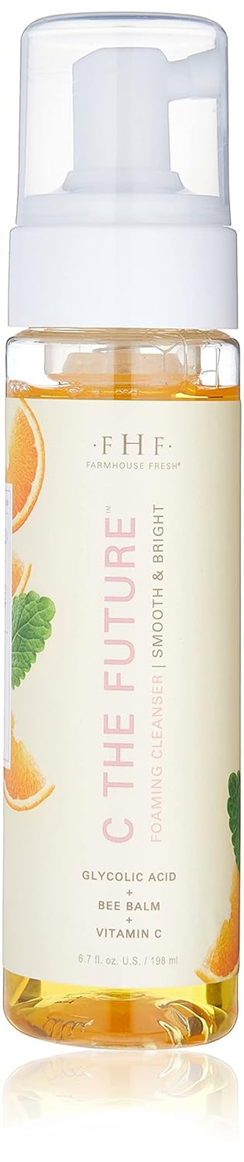 FarmHouse Fresh Foaming Face Wash - Hydrating Cleanser with Hyaluronic Acid & Vitamin C | 1.7 Fl Oz