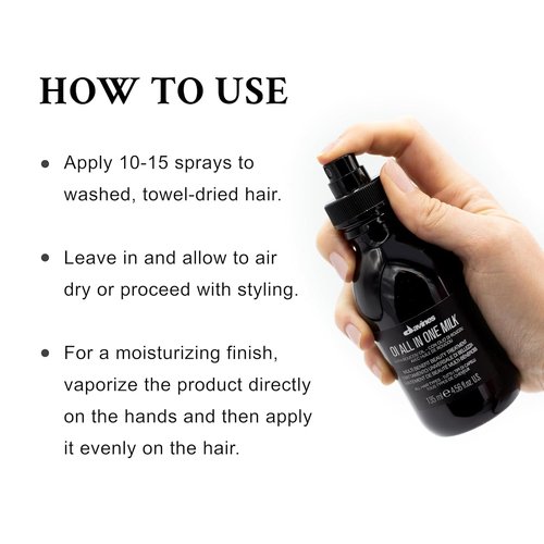 Davines OI All In One Milk - Multi-Function Leave-In Conditioner Spray for Frizz Control & Heat Protection | 4.56 Fl Oz