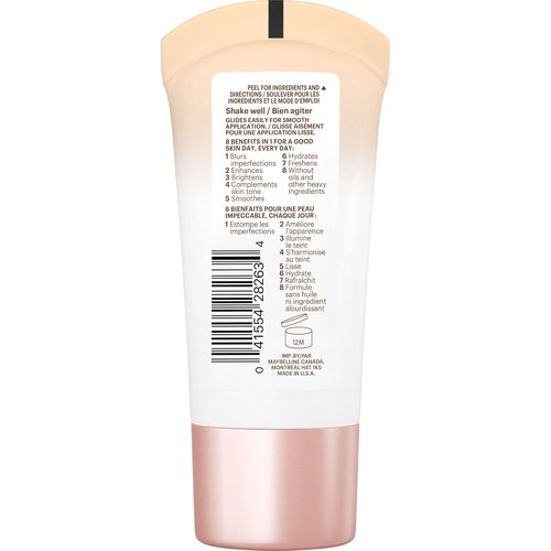 Maybelline Dream Fresh BB Cream - 8-in-1 Hydrating Beauty Balm with SPF 30 | Light/Medium, 1 Fl Oz
