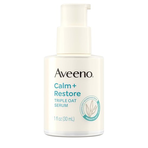 Aveeno Calm + Restore Face Serum - Hydrating Formula for Sensitive Skin | Gentle & Fragrance-Free, 1 fl. oz