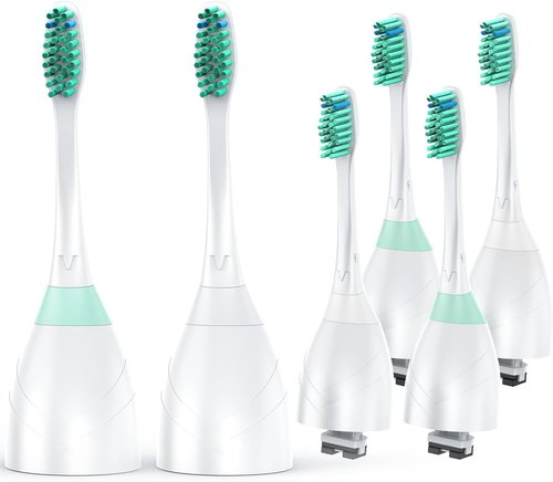 Philips Sonicare Replacement Toothbrush Heads - Compatible E-Series & More, 6-Pack