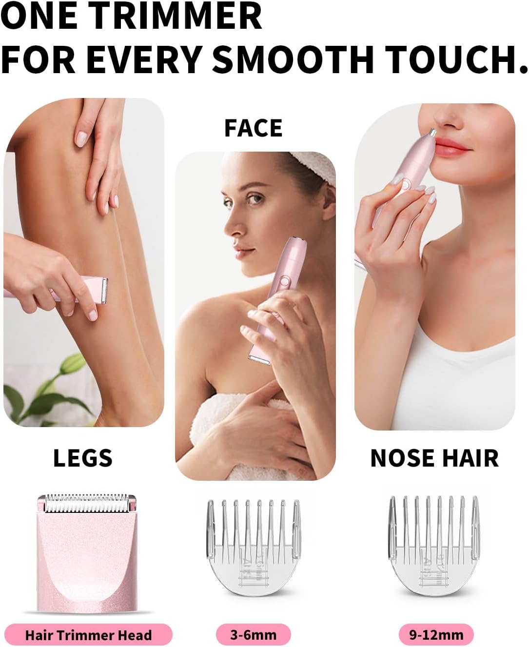Ufree Bikini Trimmer - Electric Dual Head Razor for Women | Waterproof Rechargeable Shaver for Body & Face