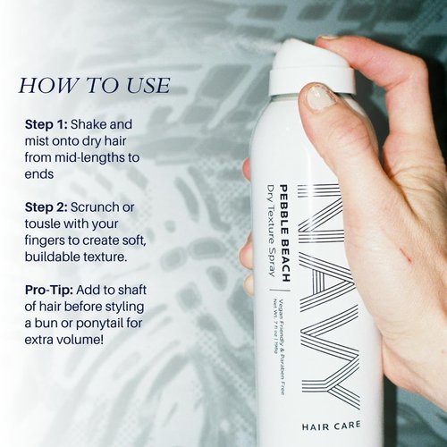 NAVY HAIR CARE Dry Texture Spray - Volumizing Spray for Thin & Fine Hair | Flexible Hold & Shine | 7 oz