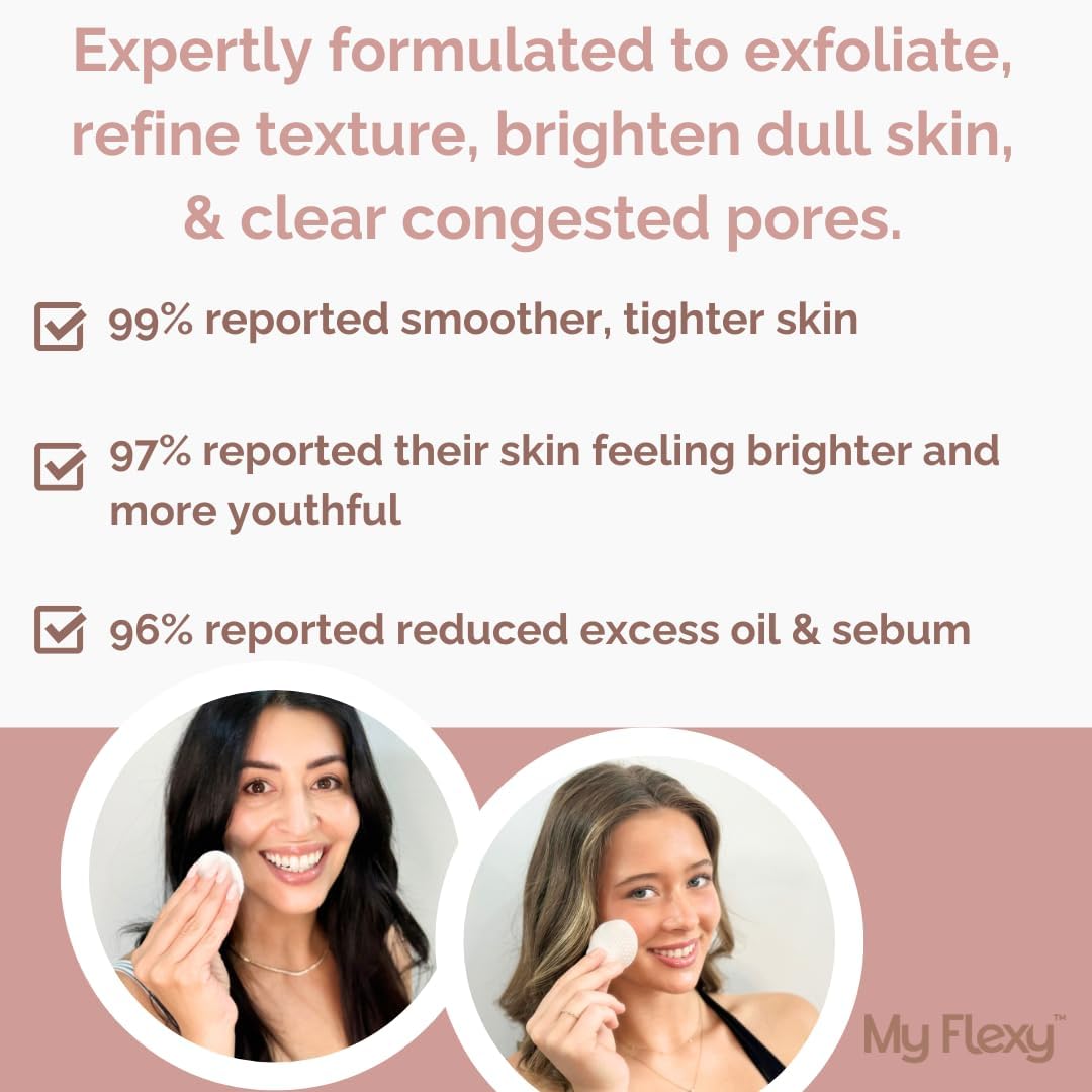 Skiennix Toning & Exfoliating Face Pads - Clear Pores, Brighten Skin & Fade Dark Spots - 50 Count