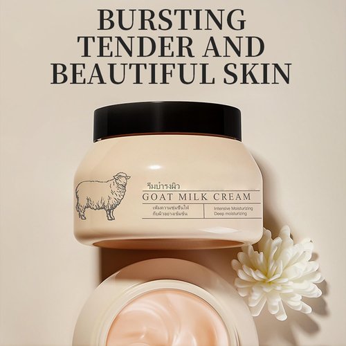Grospe Goat Milk Anti-Wrinkle Cream - Intensive Hydration Face Moisturizer with Peptides, 3.5oz