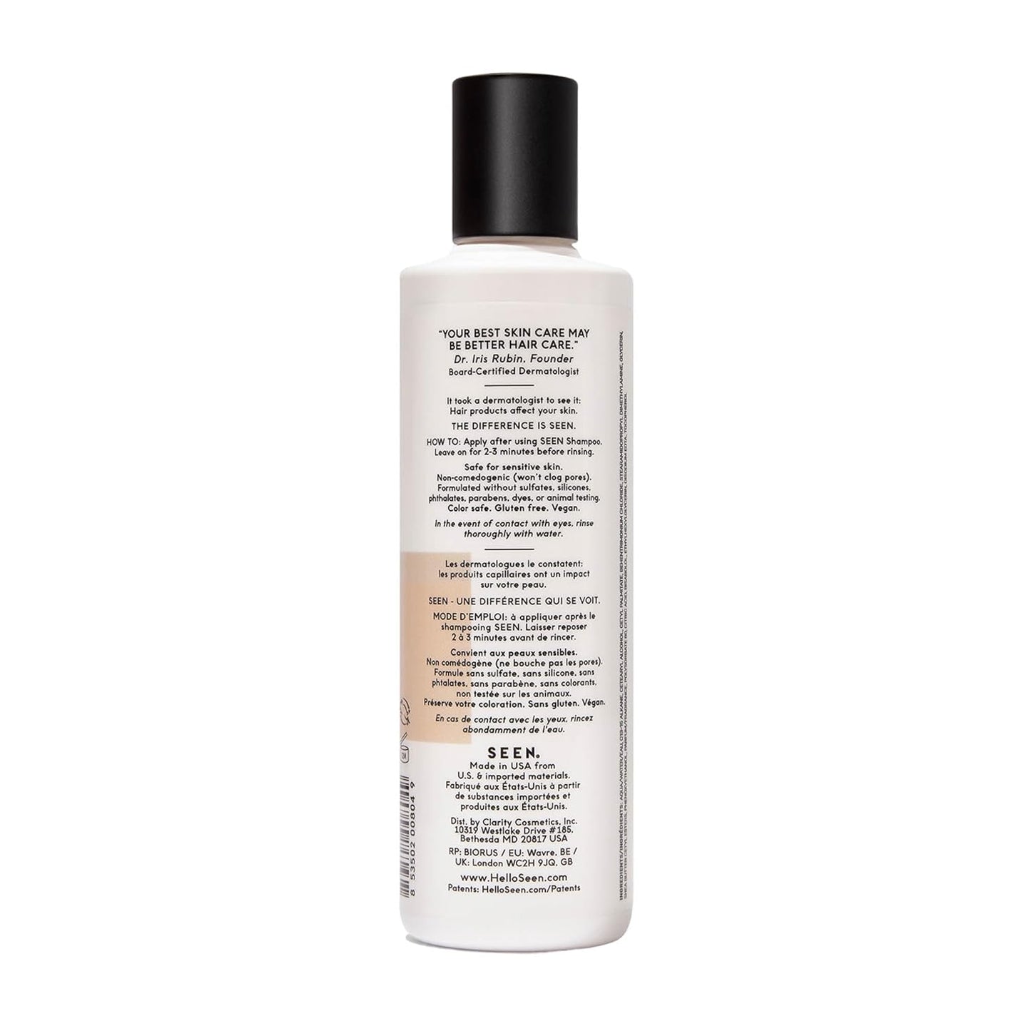 SEEN Conditioner - Non-Comedogenic Hair Care for Sensitive, Eczema & Acne-Prone Skin - Dermatologist-Developed
