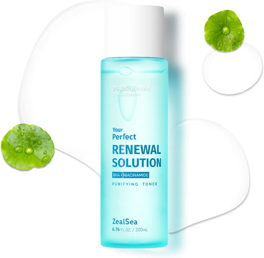 ZealSea Salicylic Acid Toner - BHA Liquid Exfoliant for Blackhead Removal | 6.76 oz, Alcohol-Free, Vegan