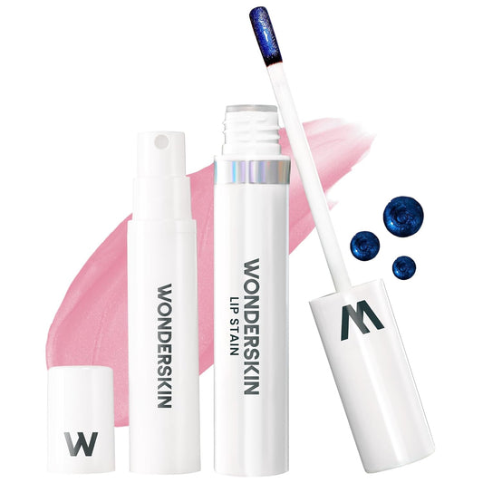 Wonderskin Wonder Blading Lip Stain Kit - Long Lasting, Waterproof Pink Peel Off Masque for Natural Makeup