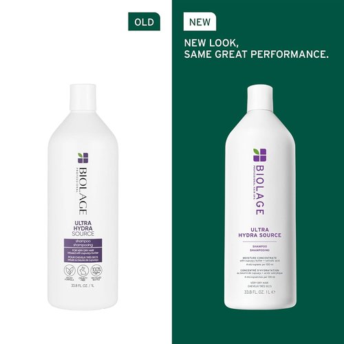 Biolage Ultra Hydra Source Shampoo & Conditioner Set | Deeply Hydrates & Controls Frizz for Very Dry Hair, Vegan & Silicone-Free