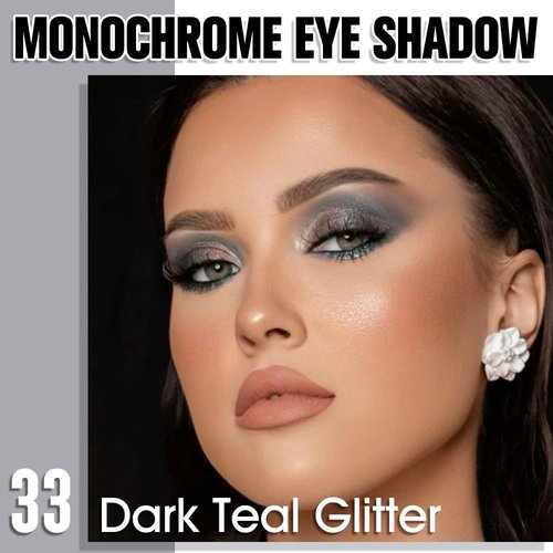 FeiCuiYun Matte Eye Shadow Palette - Dark Teal Waterproof Eyeshadow for Women | Perfect for Halloween & Parties