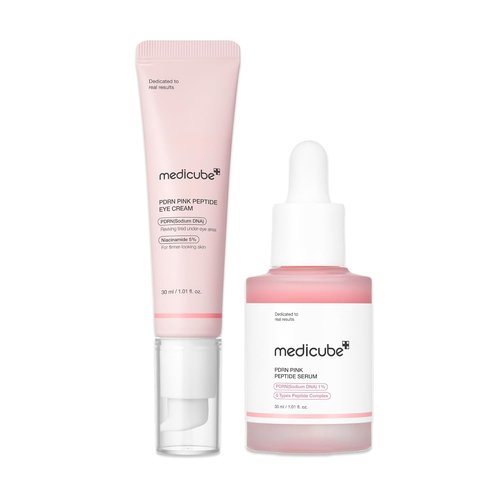 Medicube PDRN Peptide Serum Duo - Radiant Face & Eye Care Set | Salmon DNA & Eye Serum for Plump Skin