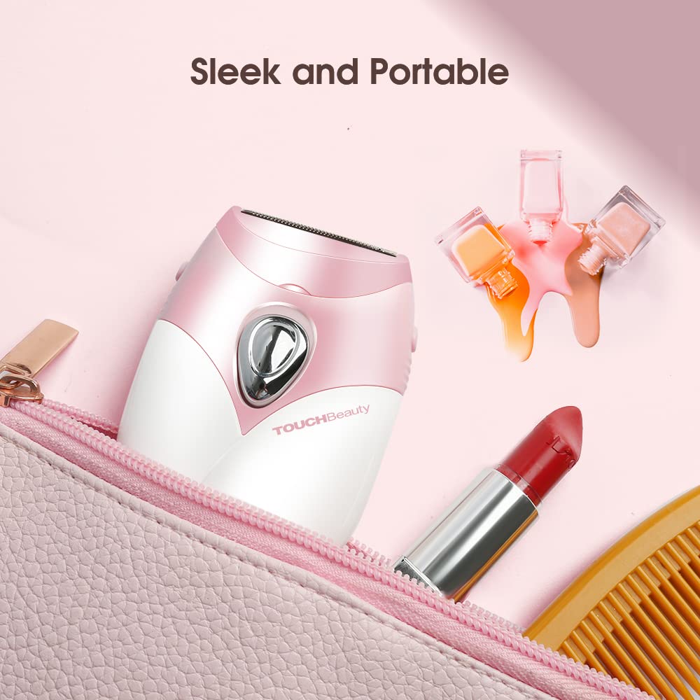 TOUCHBeauty Upgrade Electric Shaver for Women, Razor Cordless for Silky & Smooth Skin, Wet/Dry, Best for Travel (Pink)