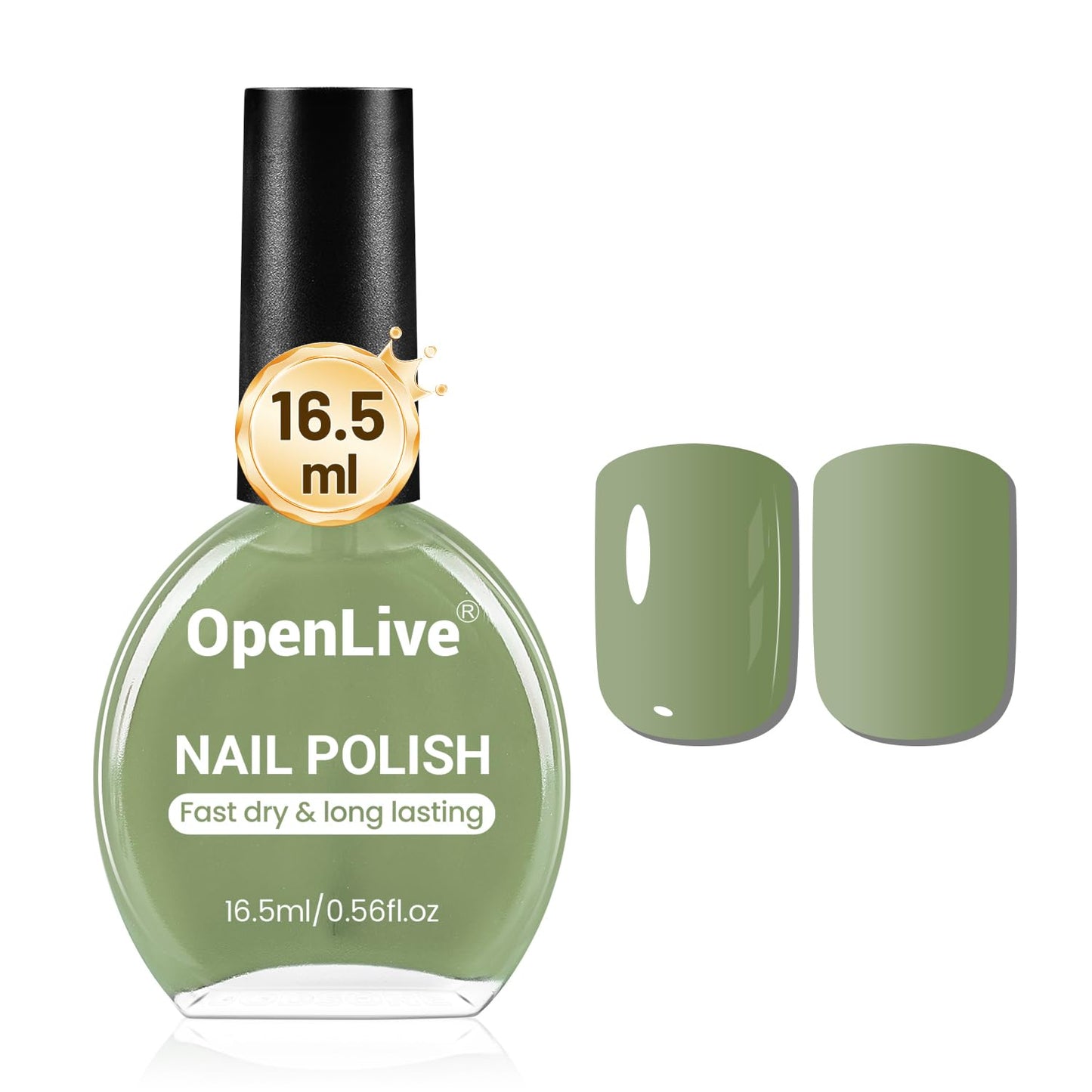 Skiennix Sage Green Nail Polish - Quick Drying, Long Lasting Color | 16.5ml for DIY Home Manicure